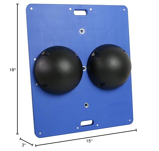 CanDo Balance Board 15x18 Inch, 3 Inch Height, Black