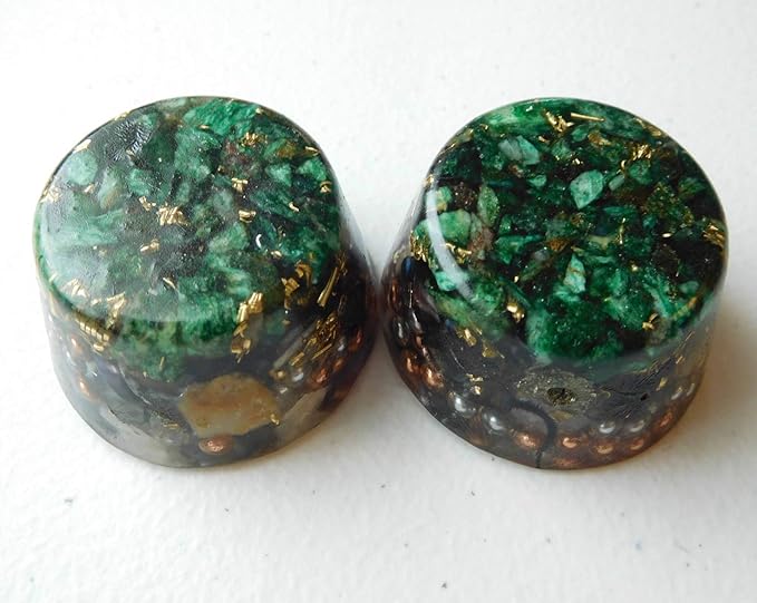 Green Fuchsite Orgone Generator Energy Accumulator 528Hz/7.83Hz/Advance Harmonics Many Beautiful Ingredients and Colors! smtbscOG(B. Green Fuchsite)