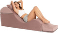 Avana Kami Convertible Chaise/Bed Bench for Yoga & Massage - 2-in-1 End of Bed Ottoman with Concealed Fold Out Yoga Lounge Chair, Microvelvet Rose