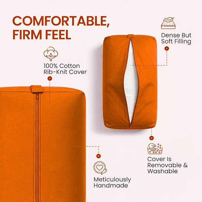 Rectangular Cotton Yoga Bolster, Yoga Pillow, Yoga Cushion, Yin yoga Bolster, Iyengar yoga bolster