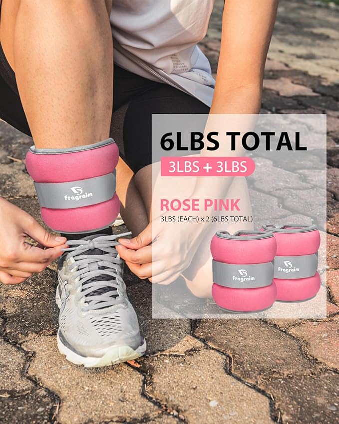 Ankle Weights, 1/2/3/4/6/8/10 LBS 1 Pair Wrist Leg Arm Weights for Women, Kids and Men, Comfortable and Soft, Perfect for Dancing, Running, Walking, Fitness, Workout, Physical Therapy