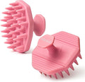 Scalp Massager Shampoo Brush – Silicone Scalp Scrubber for Hair Growth & Dandruff Removal, One-Piece, Non-Slip Handle, Soft Bristles, Wet/Dry Shower Scalp Exfoliator for All Hair Types – Pink