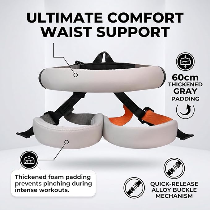 Bungee Fitness Equipment Set (Size S, 66–88 lbs), Low-Impact Joint-Friendly Trainer for Aerial Yoga & Dance, 360° Swivel Adjustable Harness, Shock-Absorbing Latex Resistance for Home Gym Workout