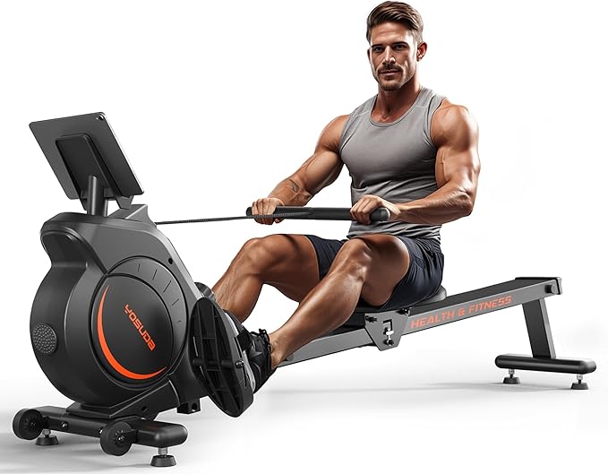 YOSUDA Magnetic/Water Rowing Machine for Home - Rower Machine Use with Bluetooth, App Supported, Rowing Machine for Beginners to Athletes, Comfortable Seat Cushion