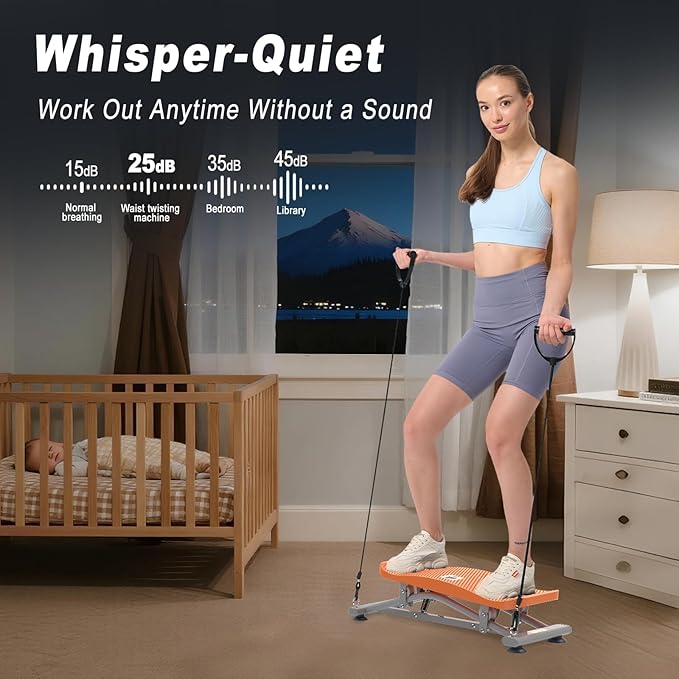 HOTWAVE Ski Balance Board with LCD Display and 300LB Weight Capacity, Rocking Stepper Ski Simulator for Home Workout, Ideal for Balance, Cardio and Core Workout for Adults