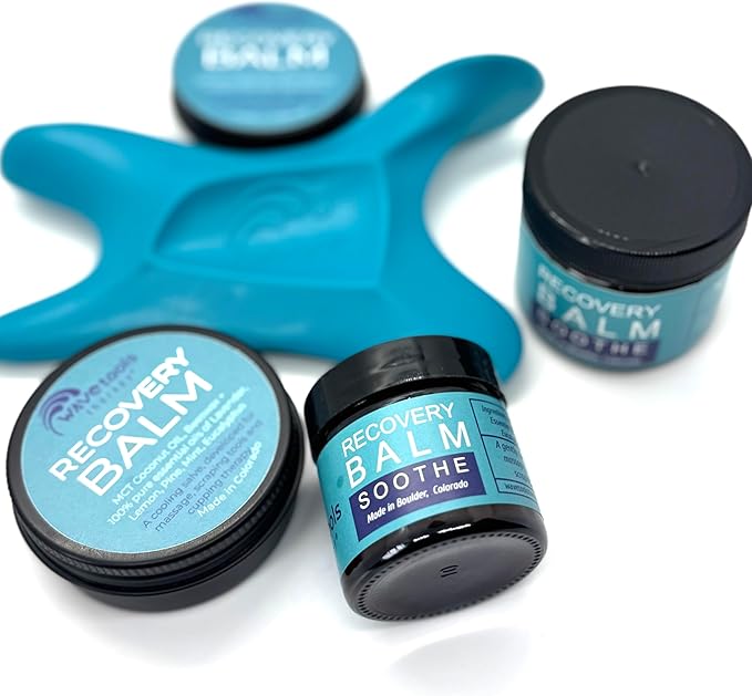 Wave Tools All Natural Recovery Balm Soothe Small Batch Pure Essential Oils Ideal for Massage in Metal Tin