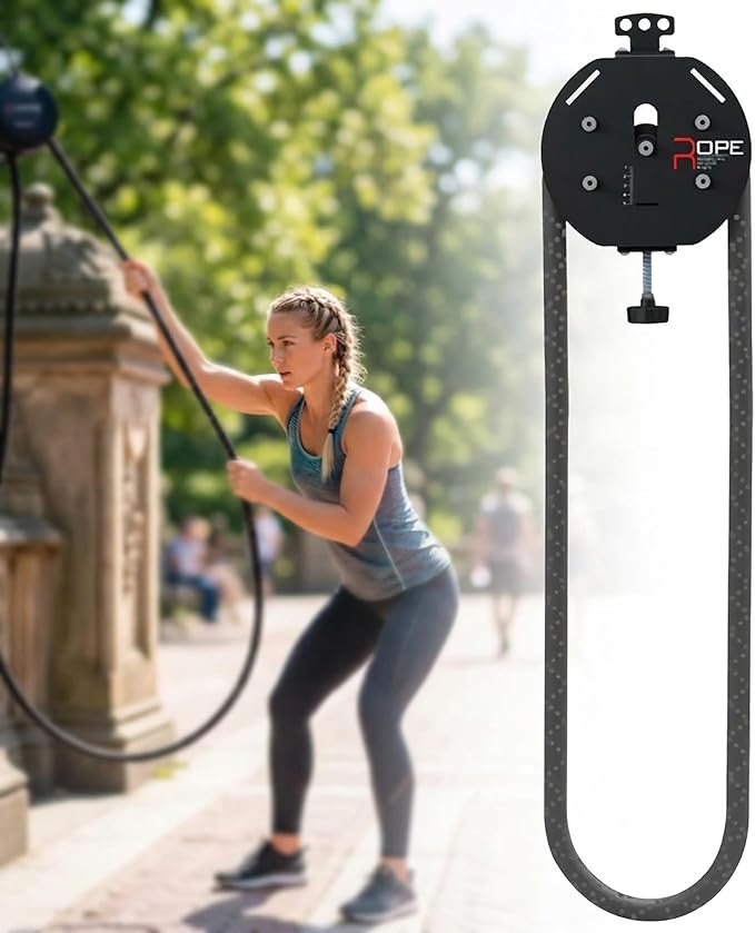 Suspension Pulley Cable Machine Endless Rope Trainer with Adjustable Resistance Pull Rope Fitness Equipment for Full Body Strength Training