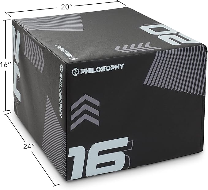 Philosophy Gym 3 in 1 Soft Foam Plyometric Box Jumping Plyo Box for Training and Conditioning