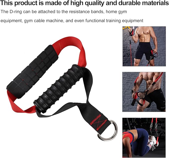 Tension Device Fitness Grip Non-slip Handle Workout Pull Rope Handle Strength Training Attachment for Arm and Tricep Exercises