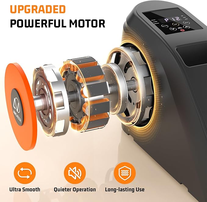 Under Desk Elliptical Machine, Leg Exerciser While Sitting for Seniors with Remote Control & 12-Speeds, Quiet Portable Electric Seated Pedal Exerciser Machine for Home Office