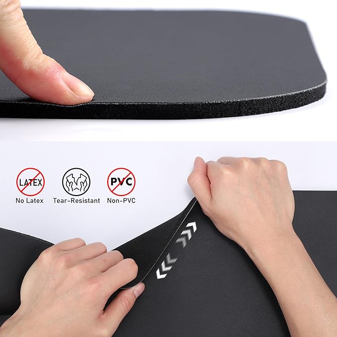 TOBWOLF 2PCS Non-Slip Mat Compatible with Peloton Bike, Concept 2 Rowing Machine, Exercise Bike Mat, Mat Protect Hardwood Floor Carpet for Home Gym, Workout Mat for Bike Trainer, Stationary Spin Bike