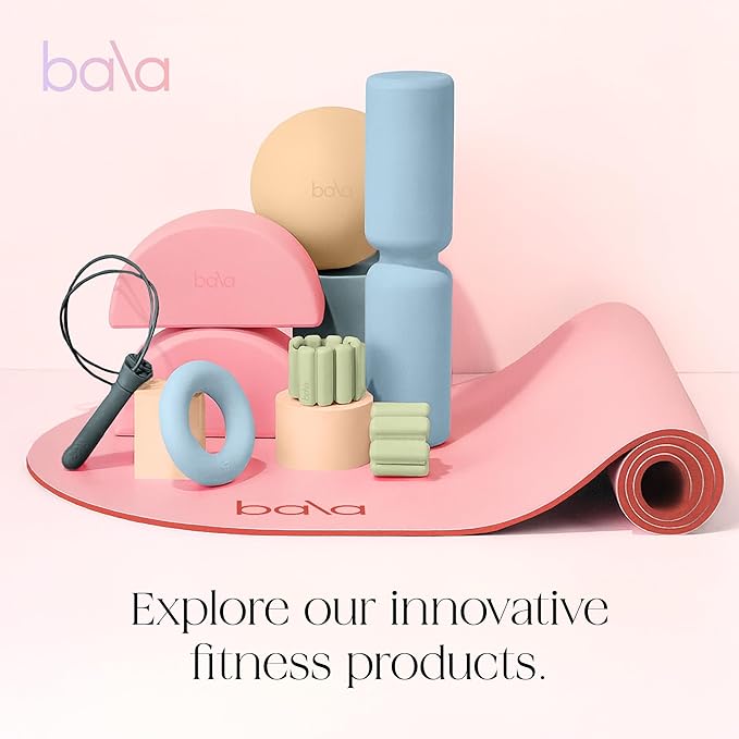 Bala Yoga Mat for Home Gym - Non Slip Exercise Mat for Home Workout, Stretching, Pilates, Aerobics & Floor & Fitness Work Out - Indoor Exercising Mat
