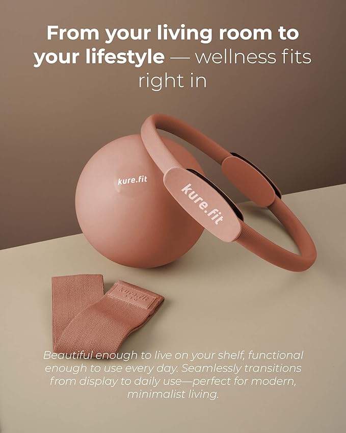 Pilates Kit for Women – Home Pilates Equipment Set with Ring, Ball & Resistance Bands | Pilates Starter Kit with Accessories in Gift Box