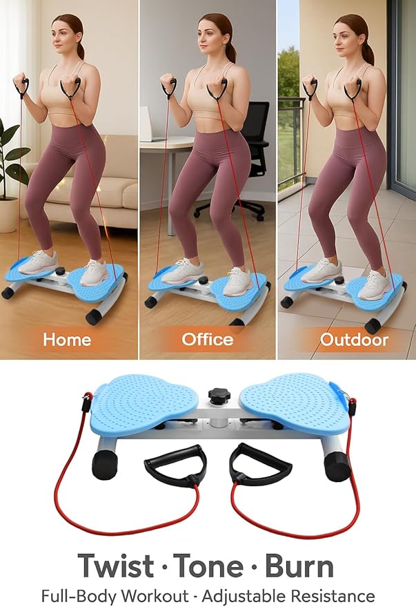 Waist Twister Machine Exercise, Adjustable Waist Twistting Fitness Tool with 300 lbs Weight Capacity, Abs Workout Equipment for Slim Waist and Core Ab Exercise