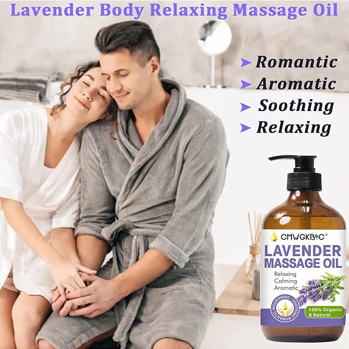 Massage Oil for Massage Therapy,Lymphatic Drainage-Ginger Oil Sore Muscle Arnica Oil &Lavender Oil Relaxing Massage Oils for Date Night,Massage Ball, Easter Basket Stuffers for Adults,Easter Gifts Men