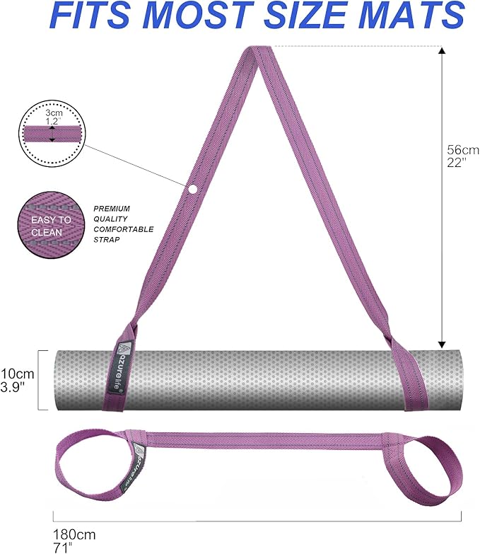 [MAT NOT Included] Yoga Mat Sling, Yoga Mat Straps for Carrying, Easy-Cinch Yoga Mat Holder Strap