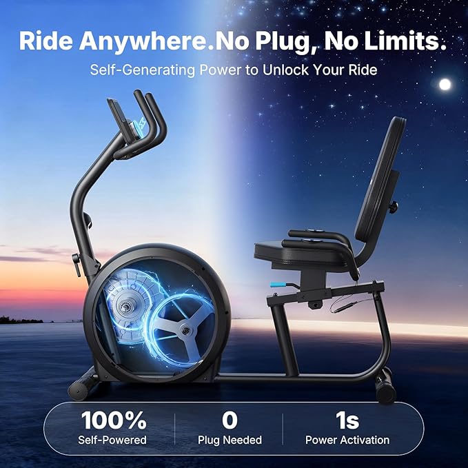 MERACH Recumbent Exercise Bikes for Home with Smart Bluetooth Equipment Exercise Bikes App,LCD,Heart Rate Handle Stationary Bikes for Home, Magnetic Recumbent Exercise Bike for Seniors Gym S08/S23