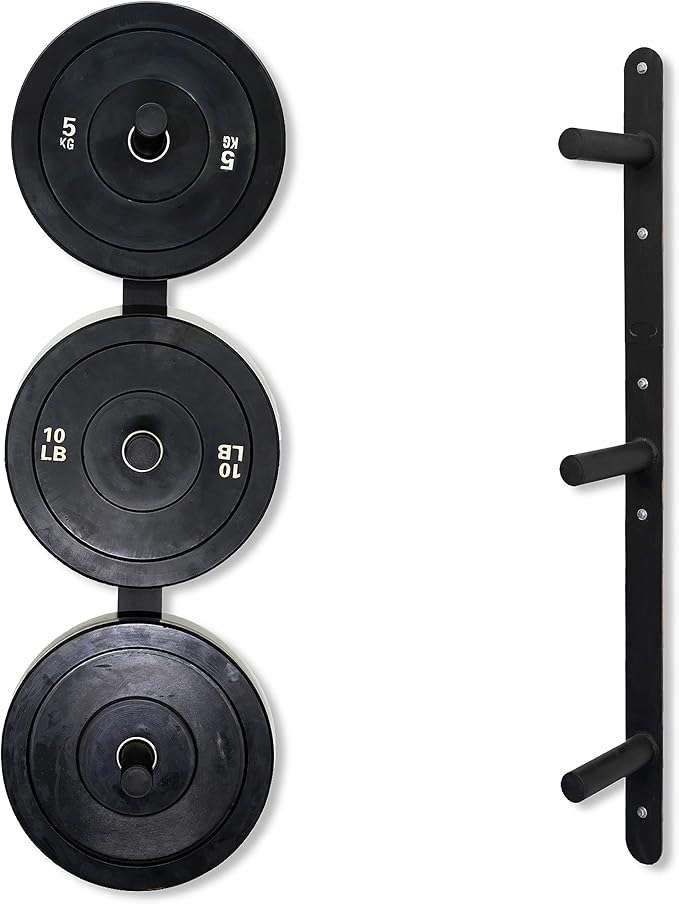 Fitvids Weight Plate Storage Rack, Weight Plate Holder Wall Mounted Bumper Plate Storage for Home Gym, Fit 2" Olympic Plates
