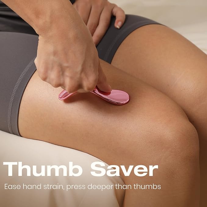 lifechill Trigger Point Massage Tool for Pain Relief Deep Tissue, Gua Sha & Muscle Scraper Tool for Full Body, Thumb Saver Acupressure Tool Relieve Muscle Knots