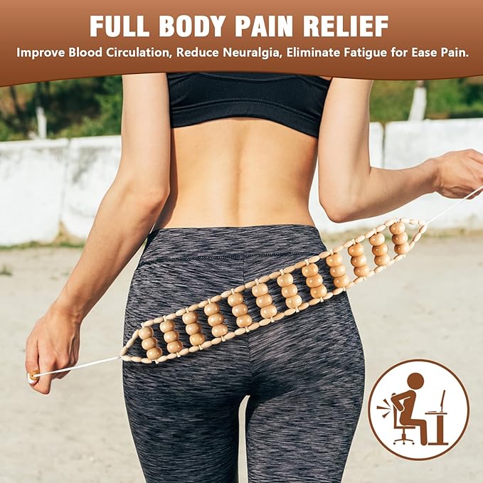 Wood Therapy Massage Tools, 4 in 1 Lymphatic Drainage Massager Body Sculpting Tools, Professional Maderoterapia Kit Cellulite Massager for Body Contouring,Relief Muscle
