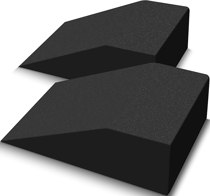 2 Pack Squat Wedge, Supportive Foot Wrist Exercise Wedge for Squat, Yoga, Pushup, Balance, Stretch, Strength, Pilates, Plank, Physical Therapy - EVA Riser Block for Men & Women