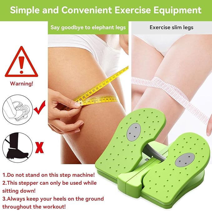 Mini Stepper Trainer, Reinforced Nylon Foot Stepper Exercise Machine Quiet Stair Stepper Foldable Leg Exerciser Peddle for Home Office