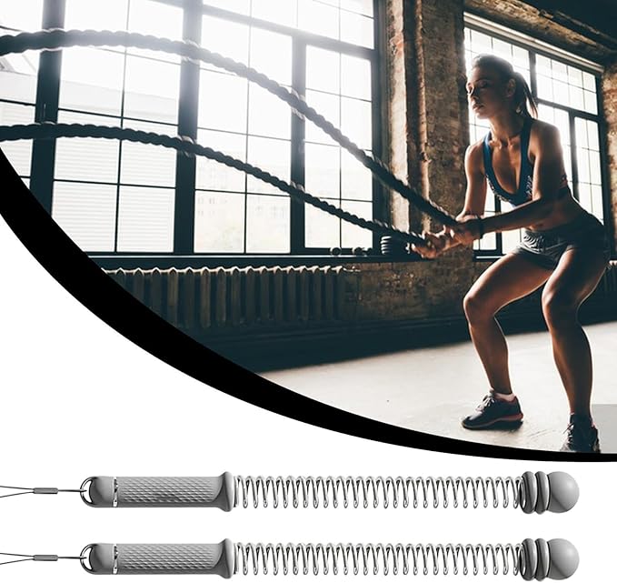 Battle Ropes for Home Gym – High Resistance Fitness Equipment for Weight Strength Training, Wireless Battle Rope for Home Gym, for Cardio Speed Bodybuilding and