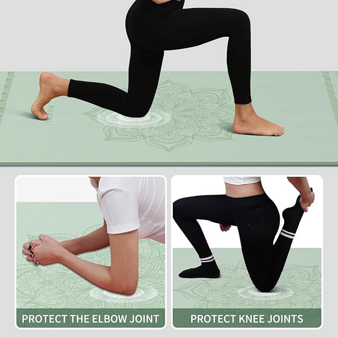 Large Yoga Mat-72’x36’x0.4’ Extra Width ＆ Thick,Comfortable,Non-Slip Exercise Mat-Works Great on All Floor for Stretching,Yoga Studio,Gym or Home Workouts
