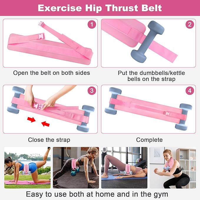 Pilates Kit, Home Pilates Essentials Kit for Women, Pilates Equipment Ring and Ball Set, Magic Circle with 5 Resistance Bands, Hip Thrust Belt & Accessories, Toning Fitness Starter Set