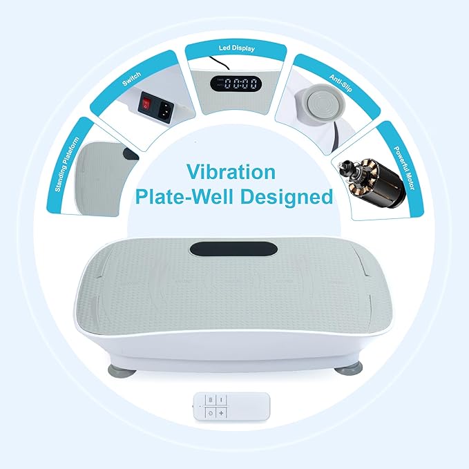 Silent Vibration Platform Crazy Fitness Massage 10-Frequency Weight Loss & Fat Burner Body Shaking Machine for Unisex