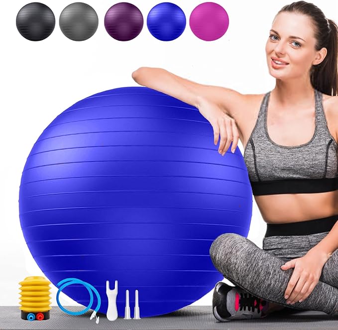 Soft Pilates Ball 9 Inch, Ideal Small Exercise Ball Between Knee Squeeze for Physical Therapy Yoga Core Medicine Abs Pt Bouncy, Mini Rubber Fitball Barre Workout Equipment for Women Men Kid Toddler