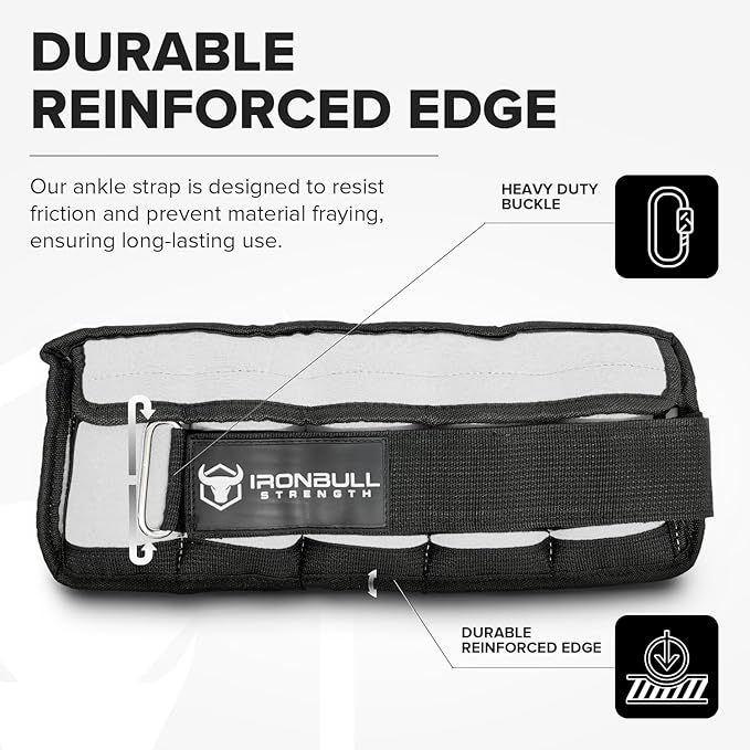 Adjustable Ankle Weights (10lbs/Pair) - Weighted Ankle Weight for Walking, Gym and Exercise - 2, 4, 6, 8, 10 LB Leg Weight Set with Straps for Women and Men - 1-5 lbs Each Ankle Adjustable for Weight Lifting