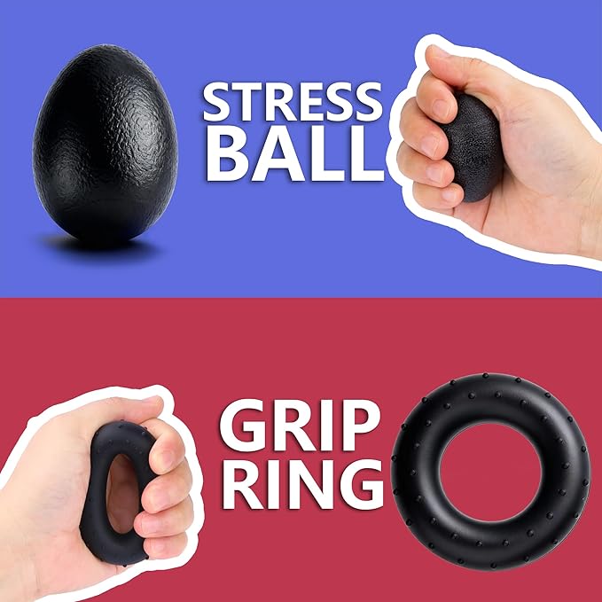 Hand Grip Strength Trainer Kit, 5 Pack Forearm Gripper Strengthener Adjustable Resistance, Hand Strengthening Devices