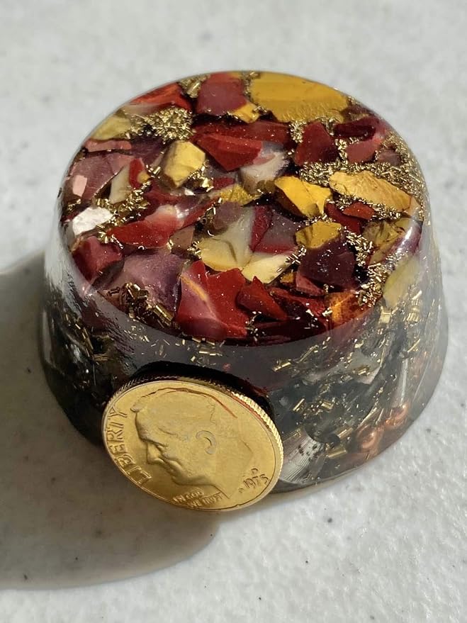 Mookaite Orgone Generator Energy Accumulator 528Hz/7.83Hz/Advance Harmonics Many Beautiful Ingredients and Colors!! (Mookaite)
