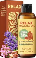 KUKKA Relax Massage Oil - 3.38 Fl Oz - Enhances Relaxation and Comfort for Bliss - Lavender Massage Oil for Massages Deepens Connections for Moments of Comfort - Natural Ingredients and Non-Greasy