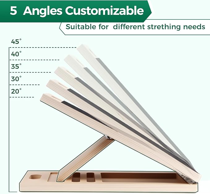 Slant Board for Calf Stretching, Wooden Slant Boards for Exercise, 300 Lbs Weight Capacity Squat Wedge, Premium Calf Stretcher, Physical Therapy Equipment for Rehab & Strength Training