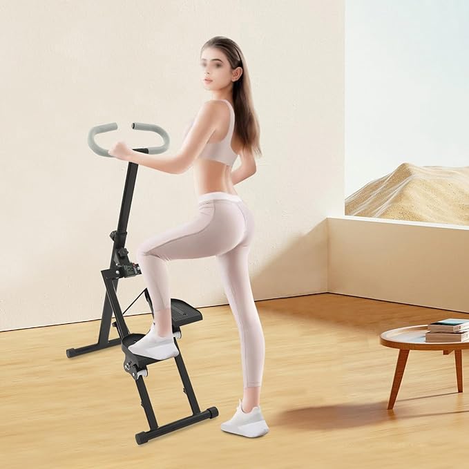 Foldable Stair Stepper for Home, Vertical Climber with LCD Display | 220lbs Capacity, 3-Level Adjustable Pedals | Anti-Slip Handlebar & Sturdy Steel Frame for Full Body Workout