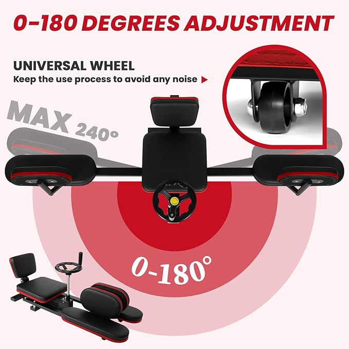 Hip Leg Strecher, 400LBS Steel Split Machine for Flexibility Kids Adults with Wheel, 240 ° Leg Strecher Machine for Flexibility Stretching Equipment Fitness Equipment Beauty Ballet Yoga