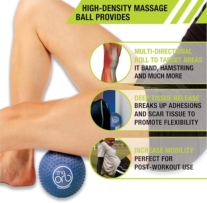 Pro-Tec Athletics Orb Massage Balls, Vary in Size and Color, Deep Tissue Massage, Muscle Relief, Promotes Flexibility, Hamstring, Quadriceps, Calf, Multi-Directional Massage Ball, Working Out