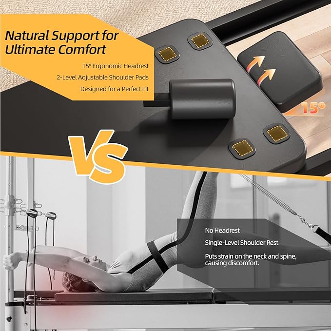 Pilates Reformer Machine, 91" Foldable Reformer Pilates Machine with Jumpboard and Wire Spings, Reformer Pilates Machine for Home Gym, Black