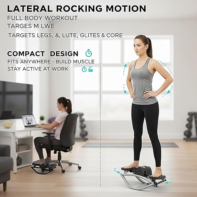 Rock Stepper | Portable Home Gym Accessories - Stair Step Core Workout Equipment | for Glutes Abs Core Upper Body Living Room Bedroom Balcony Indoor Outdoor Office Men Women