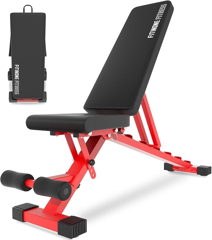Adjustable Folding Weight Bench for Home Gym, 660 lbs Capacity Multi-Functional Workout Bench Sturdy Durable for Full Body
