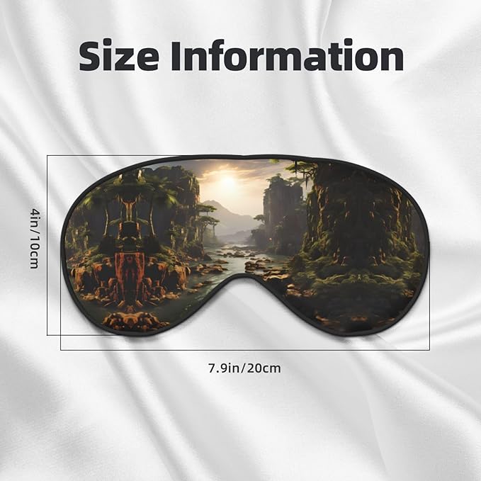 Mountains and Rivers Head-Mounted Double-Sided Light-Blocking Sleeping Eye mask to Protect Eyes and Relieve Eye Fatigue