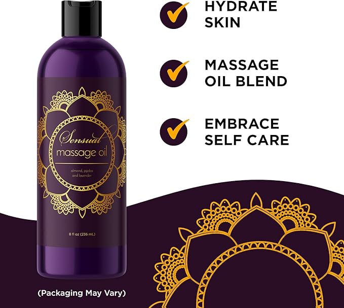 Alluring Massage Oils for Massage Therapy - Maple Holistics Massage Oil Kit with Aromatherapy Lavender Massage Oil Plus Vanilla Massage Oil for Sensual Aromatherapy Made with Pure Essential Oils