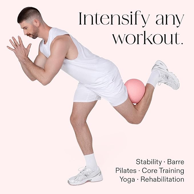 Bala Pilates Ball, Non-Weighted Exercise Ball - Small 8" Yoga Ball for Barre, Stretching, Strength & Core Training - Workout Accessory with Mini Pump for Home Gym & Fitness Routines - 100% PVC