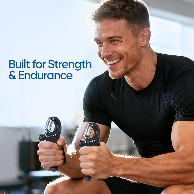 FitBeast Grip Strength Trainer 2 Pack – Adjustable Hand Grip Strengthener for Strength Training & Rehabilitation, 10-132 lbs Resistance Forearm Strengthener, Ideal for Athletes, Rehab, Office