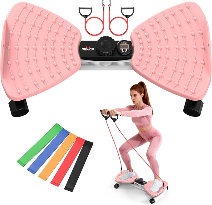 RELIFE Waist Twister Machine Exercise, Ab Twist Board With Digital Monitor, 20db Quiet, 300lb Capacity Anti-Slip Base For Home Gym, Belly Fat Workout For Women & Men