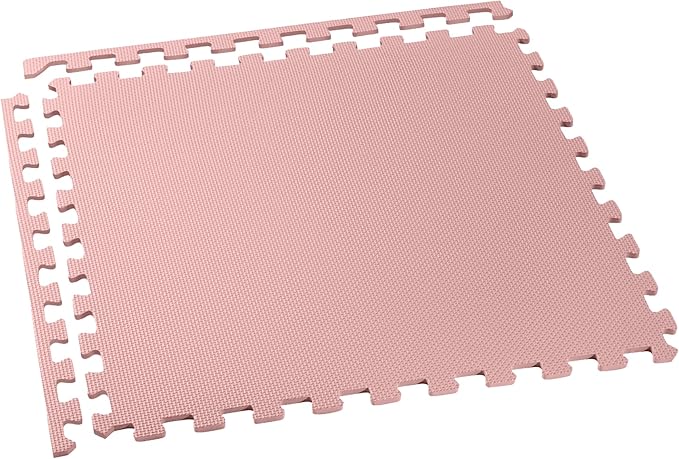 We Sell Mats 3/8" Thick Multipurpose EVA Foam Exercise Floor Mat, Interlocking Tiles, Anti-Fatigue for Home or Gym