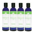 Master Massage Organic Massage Oil - 8 fl oz, Refreshing Sense, Water-Soluble, Skin-Nourishing Formula for Relaxation, Ideal for Massage Therapy and Home Use, Pack of 4
