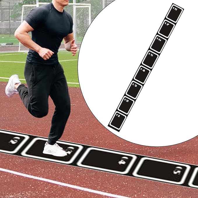 Speed Agility Training Ladder Portable Footwork Training Mat for Soccer Volleyball Sports Workout Outdoor Footwork Practice for All Ages to Improve Speed Strength
